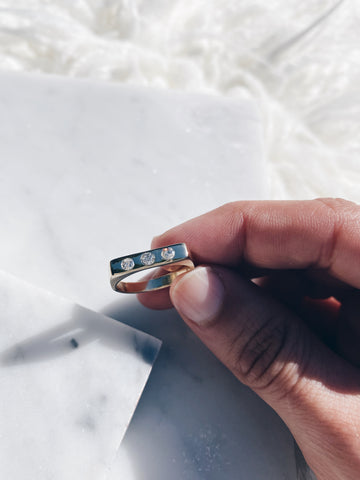 6 SIDED HAND CARVED RING
